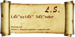 László Sándor névjegykártya